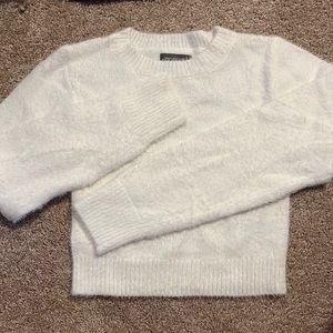 Fuzzy white sweater